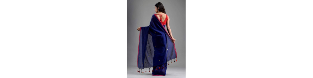 Khadi Saree with Gini Work